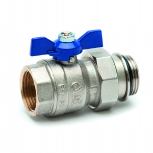 Kulový kohout pro rozdělovače 3/4" přímý, modrá páka