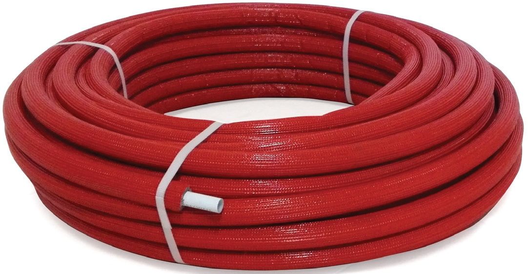 Potrubí SESTA PEX-AL-PEX 32x3 s izolací 10mm, role 25m, červená