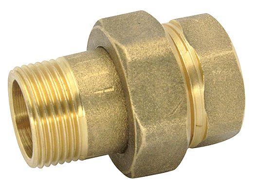 Topenářské šroubení přímé s plochým těsněním V-4300 3/8" mosaz DN10