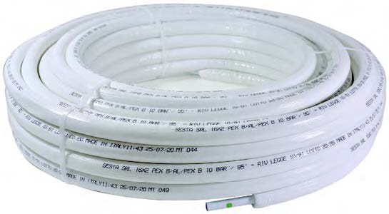 Potrubí SESTA PEX-AL-PEX 20x2 s izolací 10mm, role 50m, bílá