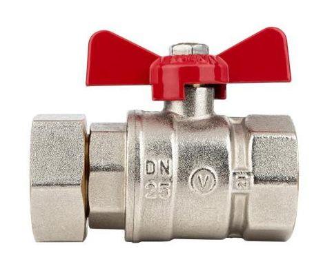 Kulový kohout SPIN 1/2"x1/2" s převlečnou maticí, s plochým těsněním, plnoprůtočný, 95°C, PN25, rozebíratelný
